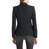 Lapel Collar Long Sleeve Blazer - Trendsi - Flyclothing LLC