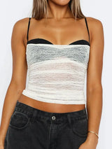 Lace Sweetheart Neck Cami - Trendsi - Flyclothing LLC