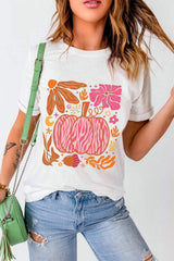 Graphic Round Neck Short Sleeve T-Shirt - Trendsi - Flyclothing LLC