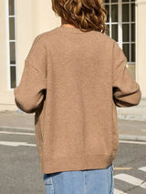 Casual Button-Down Knit Cardigan - Trendsi - Flyclothing LLC
