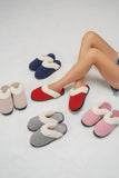 Thermal Faux Fur Round Toe Slippers - Trendsi