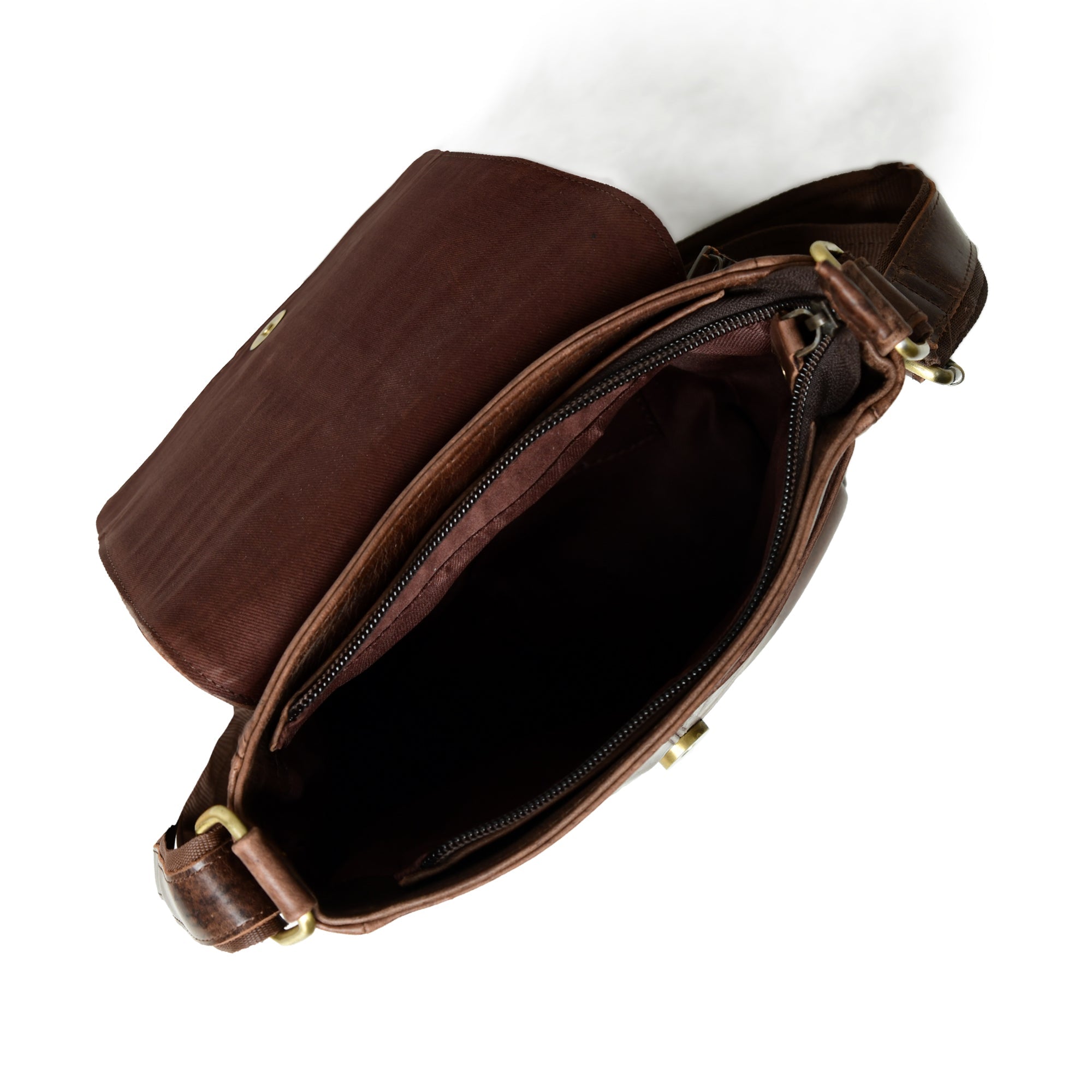 Brown Leather Crossbody Bag - Classy Leather Bags - Flyclothing LLC