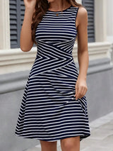 Round Neck Sleeveless Dress - Trendsi - Flyclothing LLC