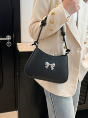 Bow PU Leather Knotted Strap Handbag - Trendsi