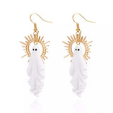 Halloween Sunburst Ghost Drop Earrings - Trendsi - Flyclothing LLC