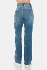 Judy Blue Full Size Tummy Control Cut Raw Hem Straight Jeans - Trendsi - Flyclothing LLC