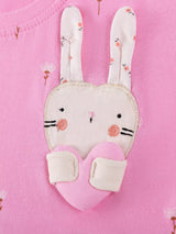 Children's Bunny Applique Casual Dress - Trendsi - Flyclothing LLC