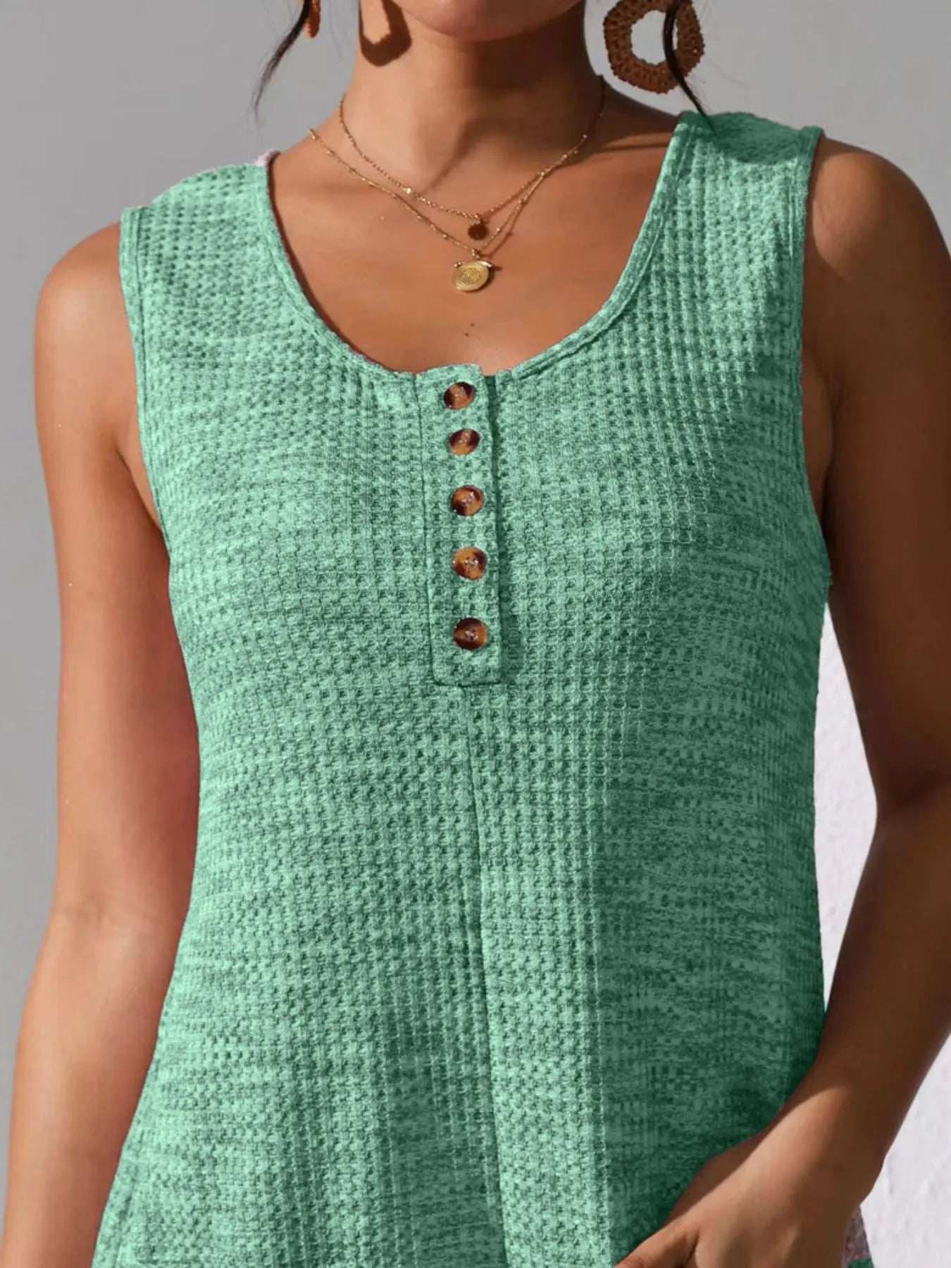 Full Size Button Front Romper with Pockets Plus Size - Trendsi - Flyclothing LLC