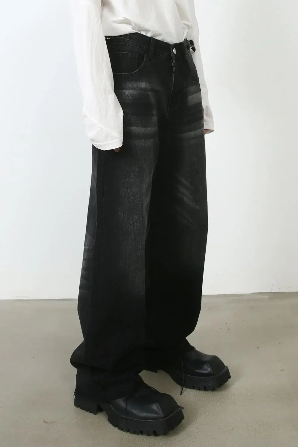 Men's Frayed Hem Jeans - Trendsi - Flyclothing LLC