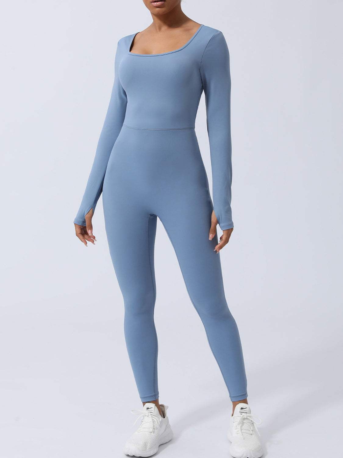 Twisted Backless Long Sleeve Jumpsuit - Trendsi - Flyclothing LLC