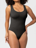 Scoop Neck Wide Strap Shaping Bodysuit - Trendsi - Flyclothing LLC