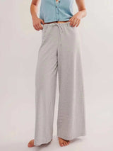 Drawstring Striped Wide Leg Pants - Trendsi - Flyclothing LLC