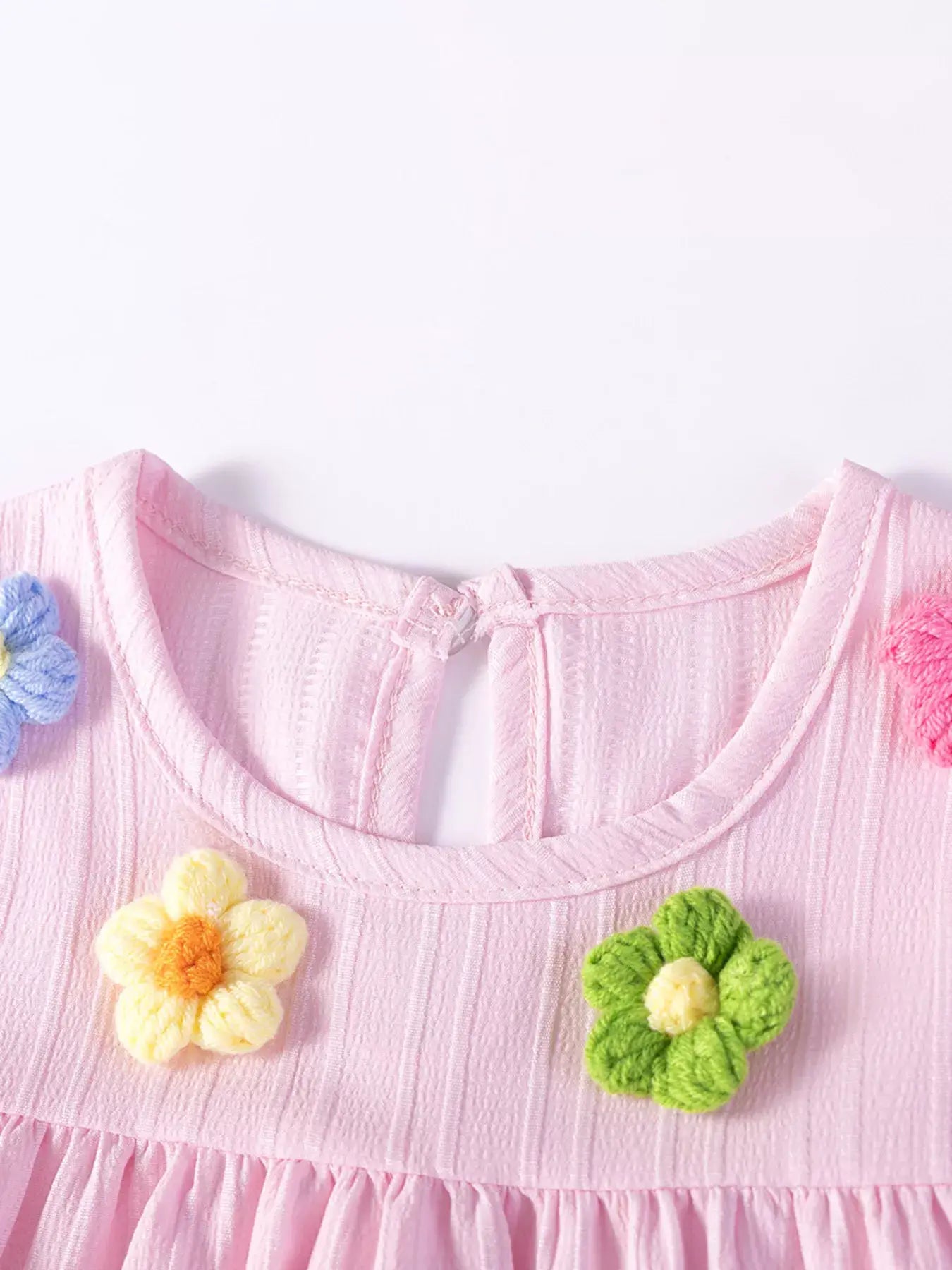 Children's Floral Ruffled Sleeve Dress - Trendsi - Flyclothing LLC