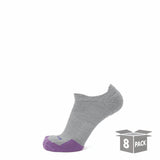 8 Pairs Laurel - Run No Show Runweight Merino Wool Sock - GRIP6 - Flyclothing LLC