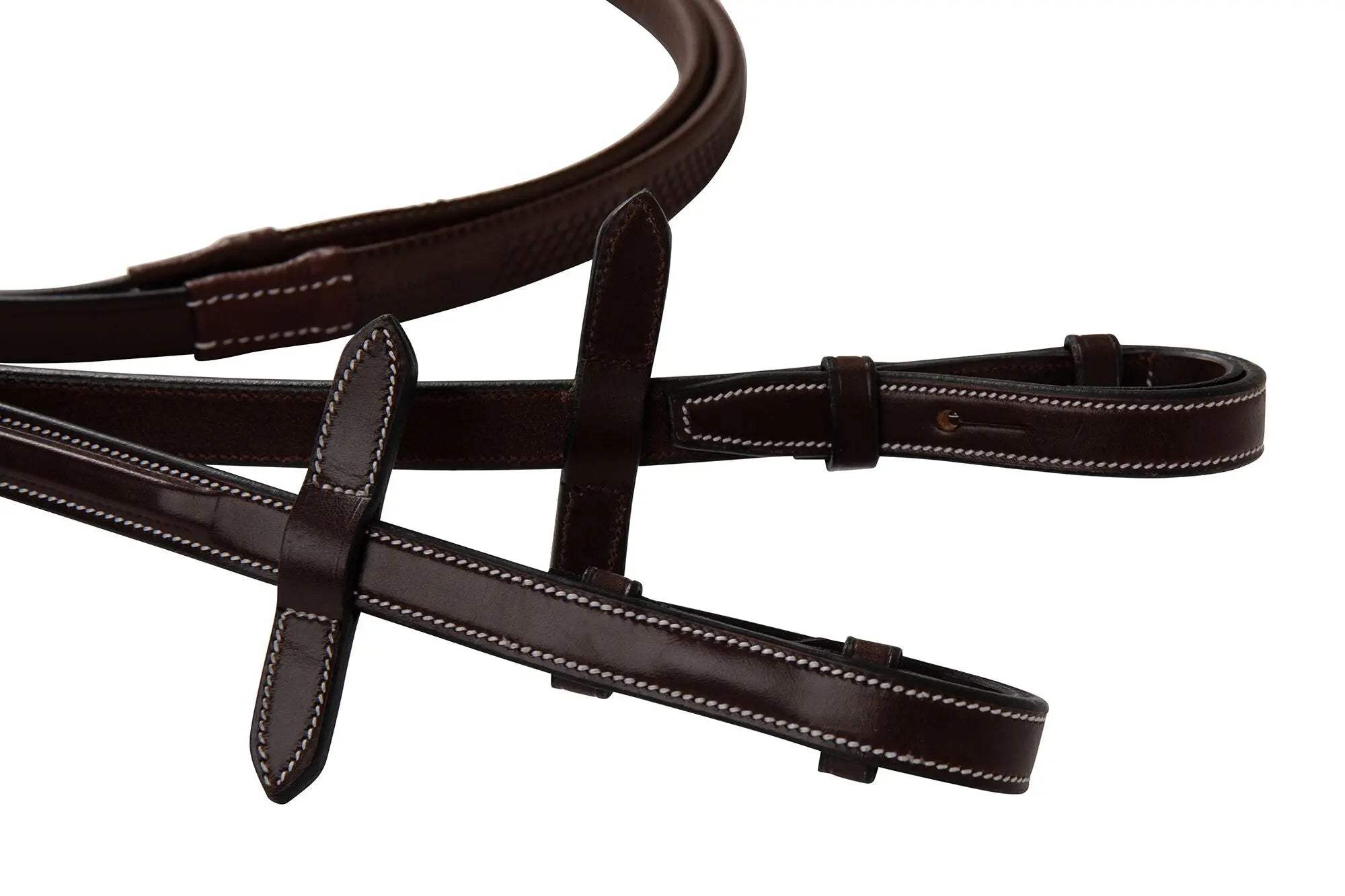 Huntley Equestrian Fancy Stitched Rubber Reins, 5/8" Inch Width - Huntley Equestrian - Flyclothing LLC