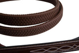 Huntley Equestrian Fancy Stitched Rubber Reins, 5/8" Inch Width - Huntley Equestrian - Flyclothing LLC
