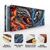 3D Dragon and Wolf Wall Art IV - Tailored Canvases - Flyclothing LLC