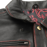 Kingsnake Men’s Motorcycle Leather Vest - First Manufacturing Company - Flyclothing LLC