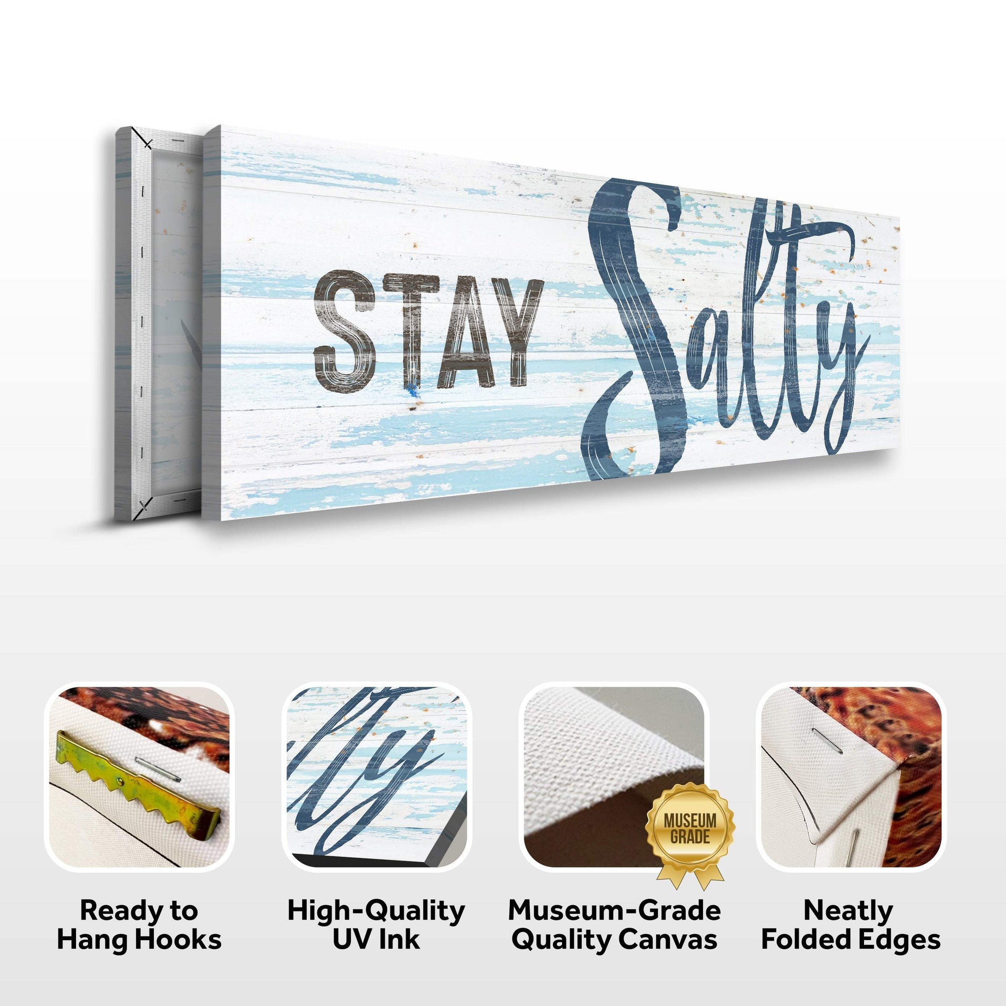 Stay Salty Coastal Sign IX - Tailored Canvases - Flyclothing LLC