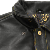 Kingsnake Men’s Motorcycle Leather Vest - First Manufacturing Company - Flyclothing LLC