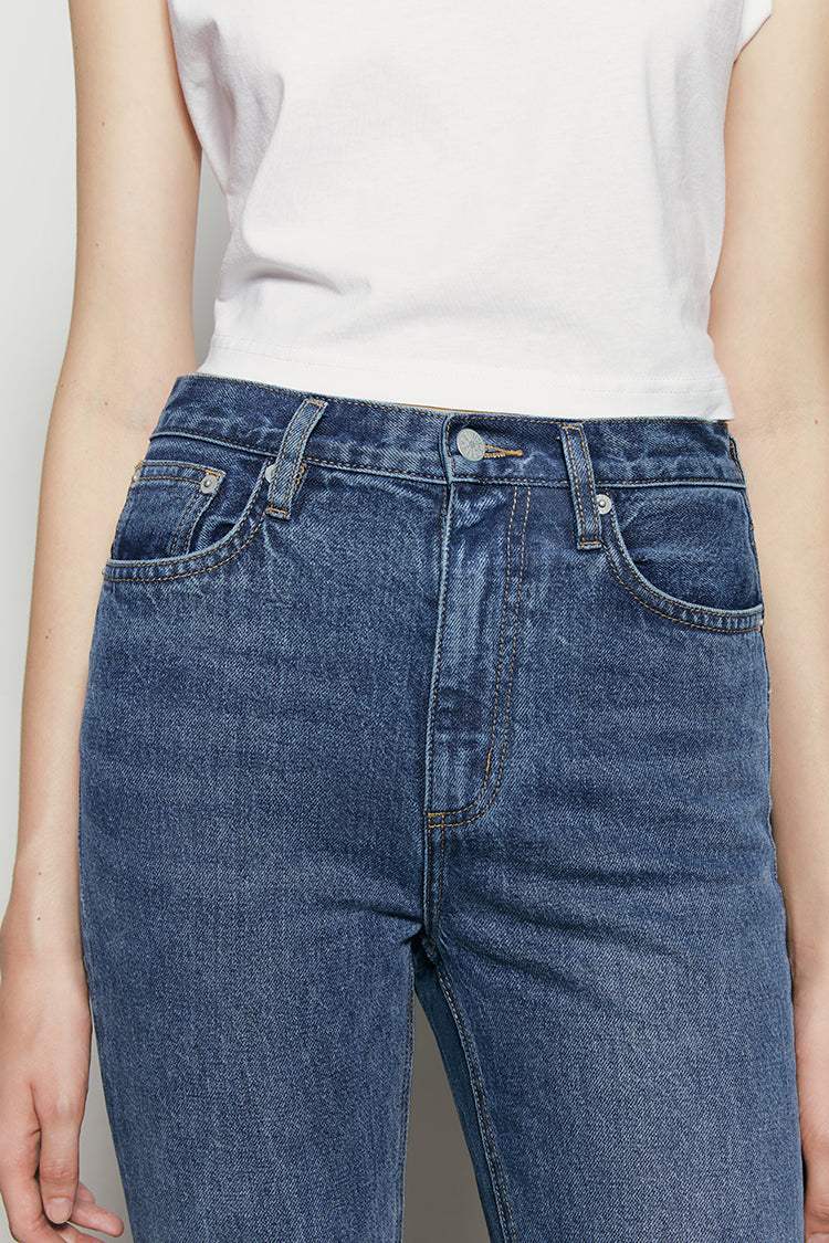 Two Shots High Rise Straight Crop Jeans HJ013 - Hey Joanie - Flyclothing LLC