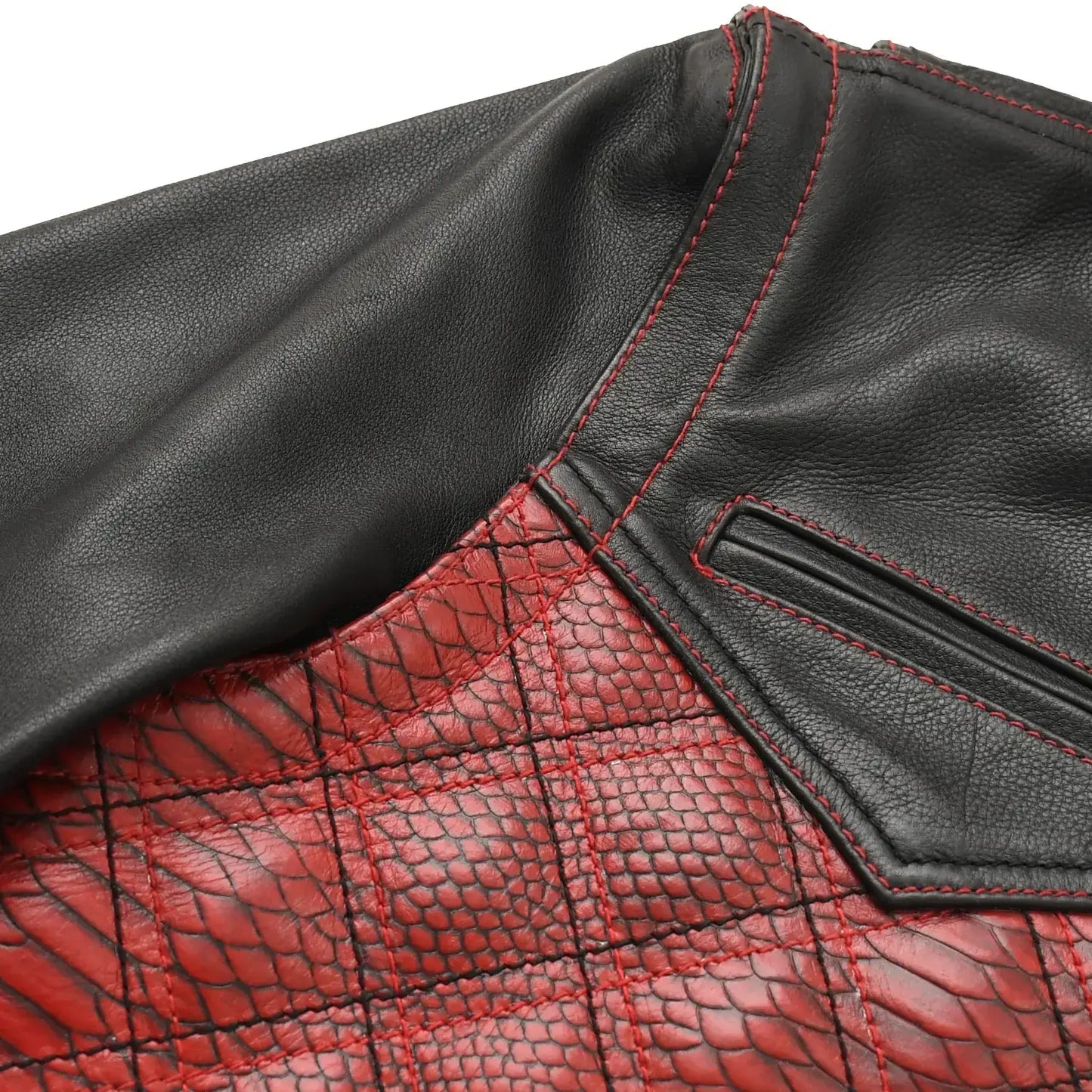 Redstrike Men’s Motorcycle Leather Jacket - First Manufacturing Company - Flyclothing LLC