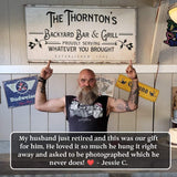 Backyard Bar & Grill Sign - Tailored Canvases - Flyclothing LLC