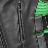 Tactical Emerald Men’s Motorcycle Leather Vest - First Manufacturing Company - Flyclothing LLC