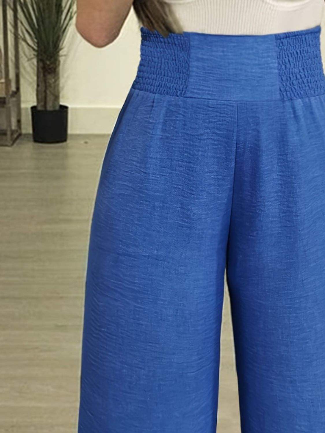 Plus Size High Waist Wide Leg Pants - Trendsi - Flyclothing LLC
