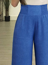 Plus Size High Waist Wide Leg Pants - Trendsi - Flyclothing LLC