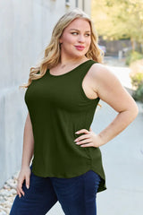 Basic Bae Full Size Round Neck Curved Hem Tank - ShopBasicbae - Flyclothing LLC