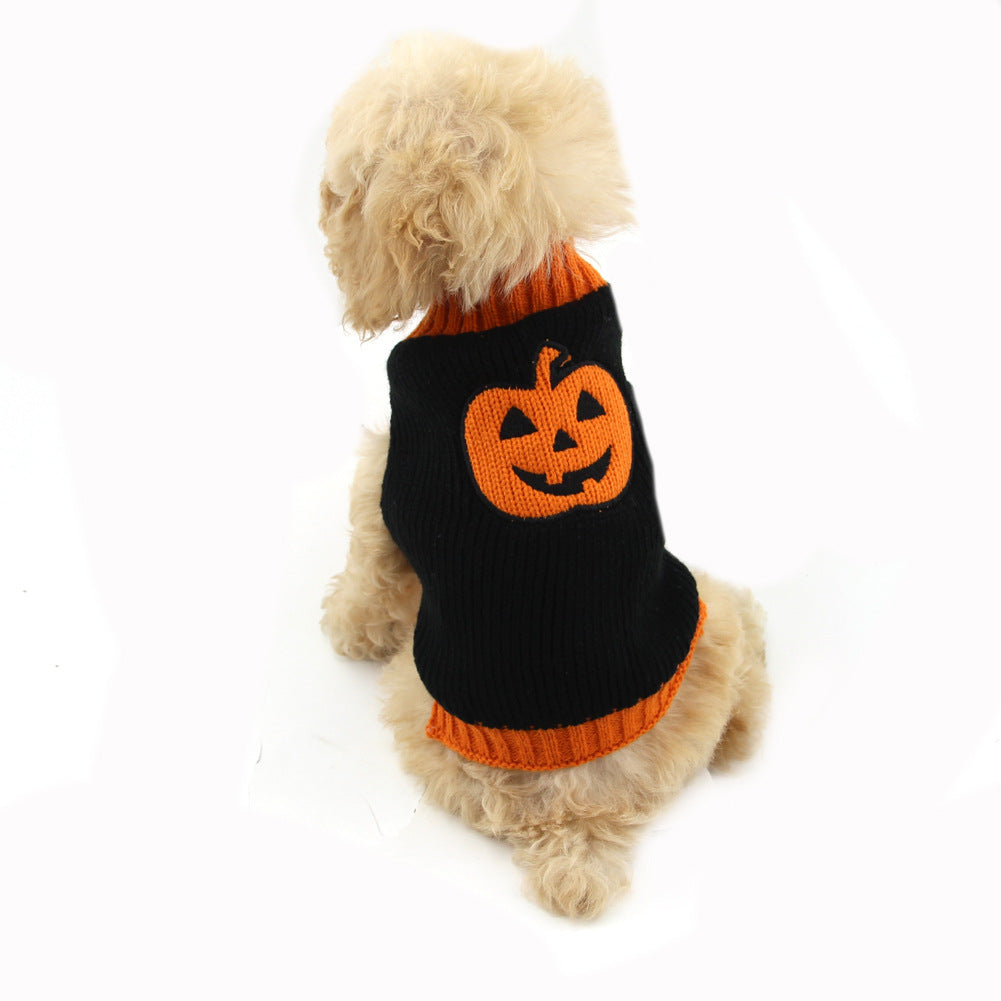 Pet Halloween Dog Knitted Pumpkin Sweater - My Store - Flyclothing LLC