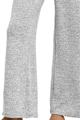 Zenana Soft Melange Hacci Elastic Waistband Lounge Pants - Trendsi - Flyclothing LLC