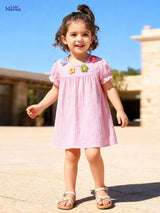 Children's Floral Ruffled Sleeve Dress - Trendsi - Flyclothing LLC