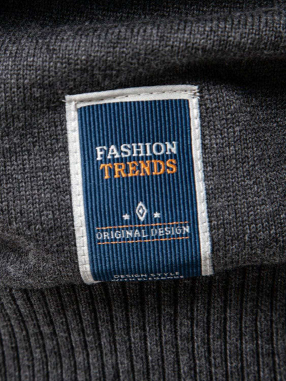 Men's Round Neck Long Sleeve Sweater - Trendsi - Flyclothing LLC