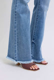 Judy Blue Full Size Raw Hem High Rise Bootcut Jeans - Trendsi - Flyclothing LLC