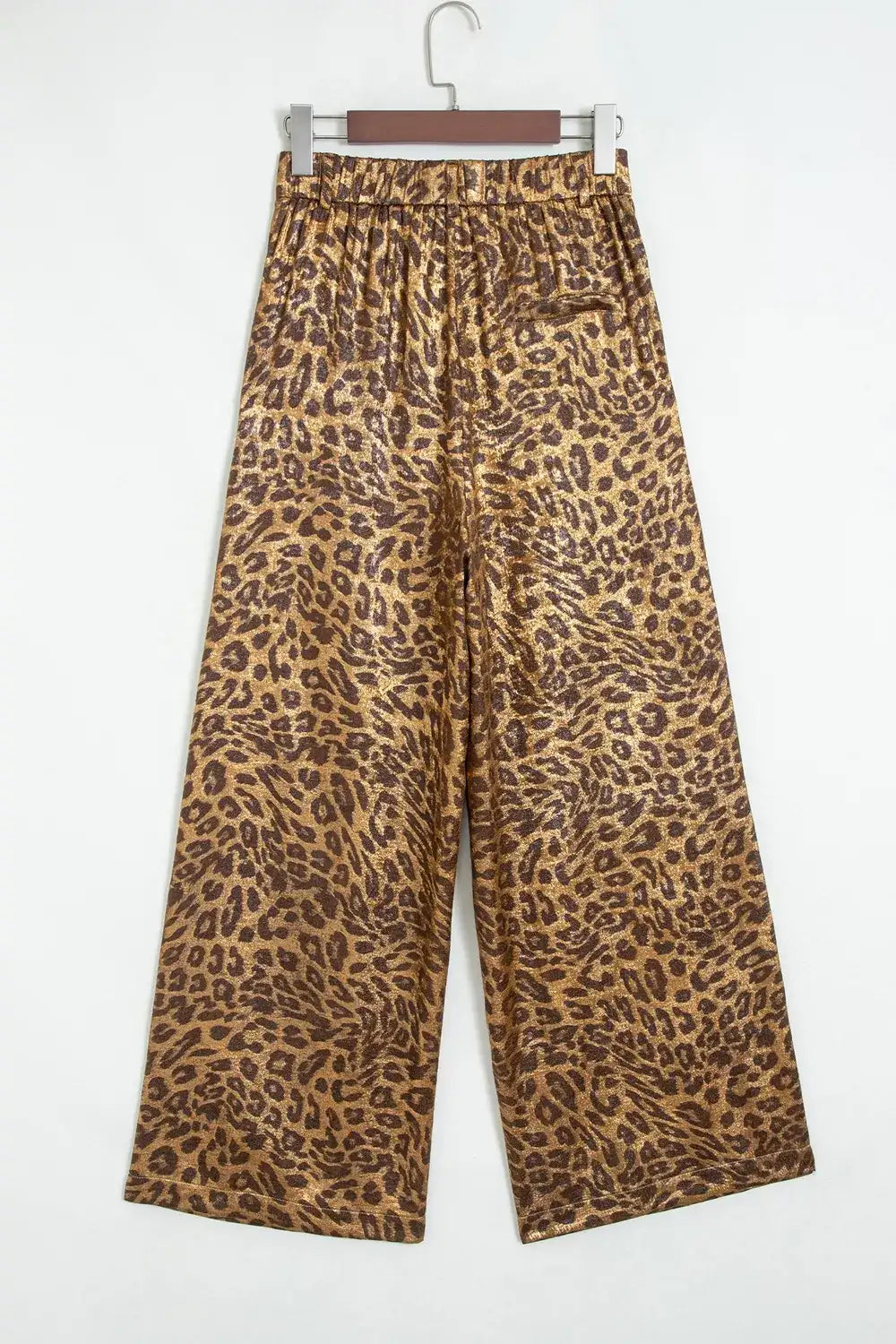Multicolour Leopard Print Western Style Wide Leg Full Length Pants - Trendsi - Flyclothing LLC
