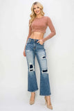 Risen Full Size High Rise Distressed Ankle Flare Jeans - Trendsi - Flyclothing LLC