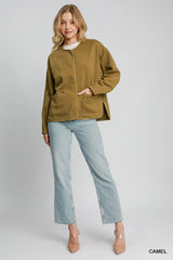 Umgee Textured Jacquard Jacket - Trendsi - Flyclothing LLC
