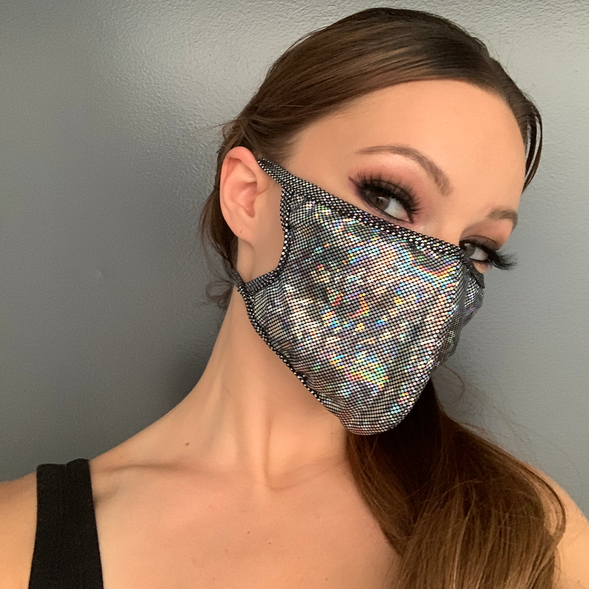 Roma Costume Shimmer Face Mask M111