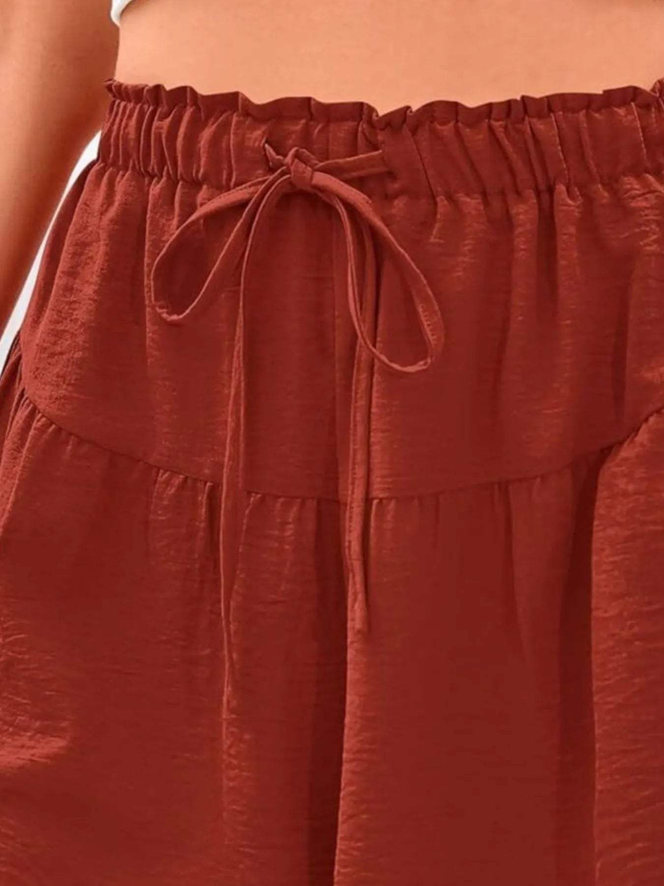 Full Size Casual Drawstring High Waist Relaxed Shorts Plus Size - Trendsi - Flyclothing LLC