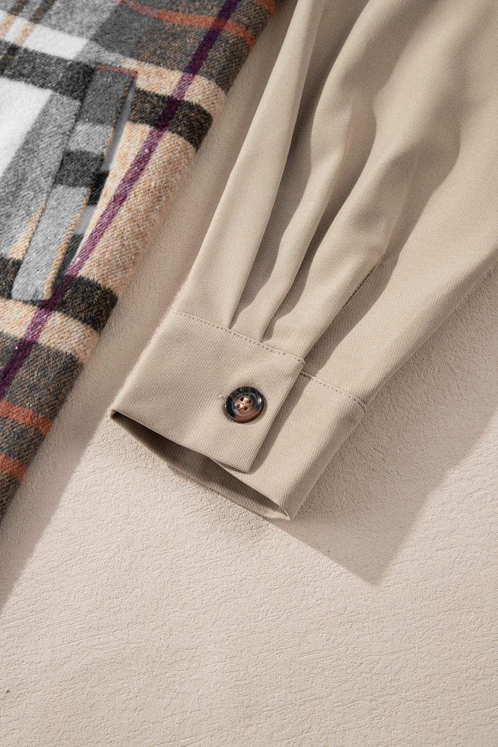 Pocketed Plaid Long Sleeve Mini Shirt Dress - Trendsi - Flyclothing LLC