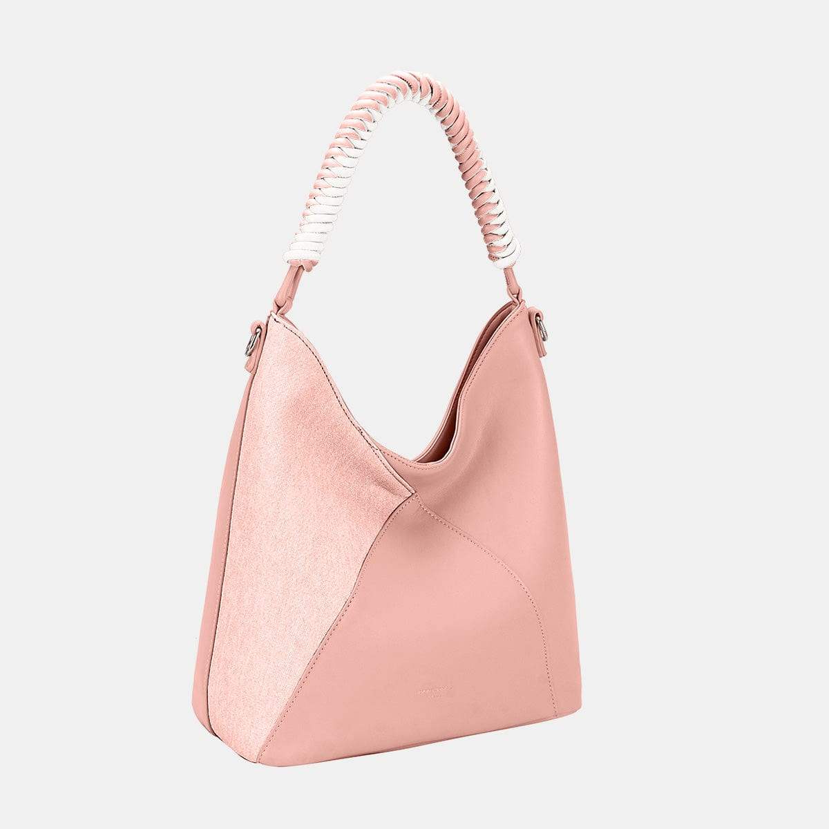 David Jones Woven Handle PU Leather Handbag - Trendsi - Flyclothing LLC