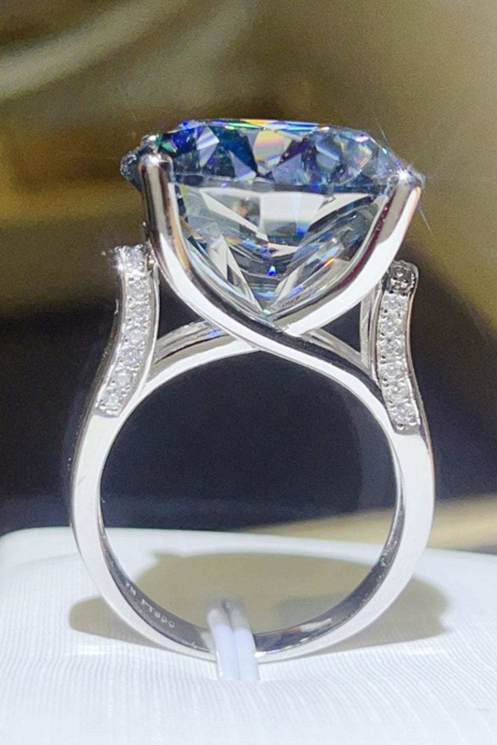 20 Carat Moissanite 925 Sterling Silver Ring - Trendsi - Flyclothing LLC