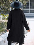 Fringe Open Front Long Sleeve Cardigan - Trendsi - Flyclothing LLC