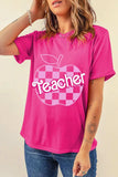 Graphic Round Neck Short Sleeve T-Shirt - Trendsi - Flyclothing LLC