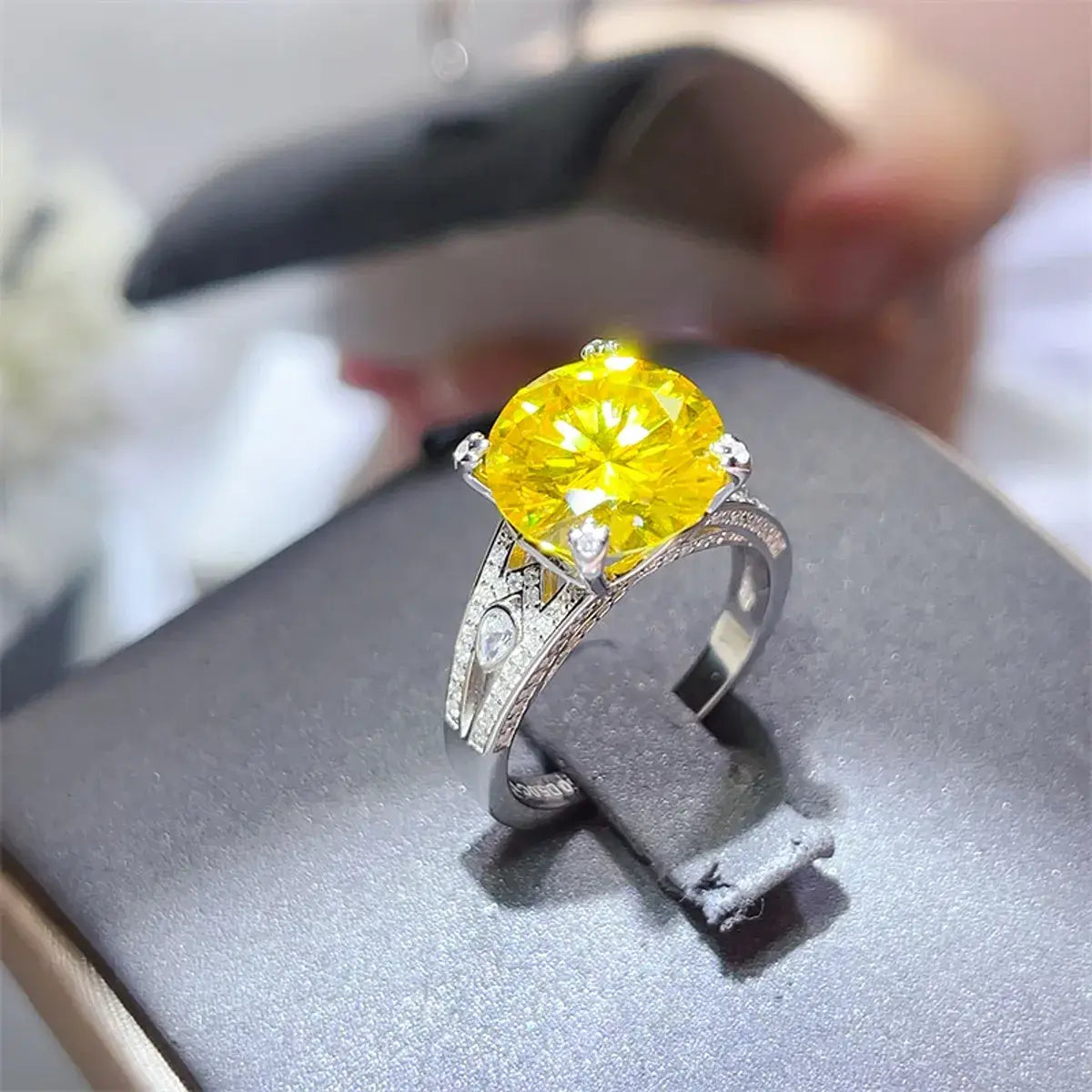 5 Carat Moissanite 925 Sterling Silver Ring - Trendsi - Flyclothing LLC