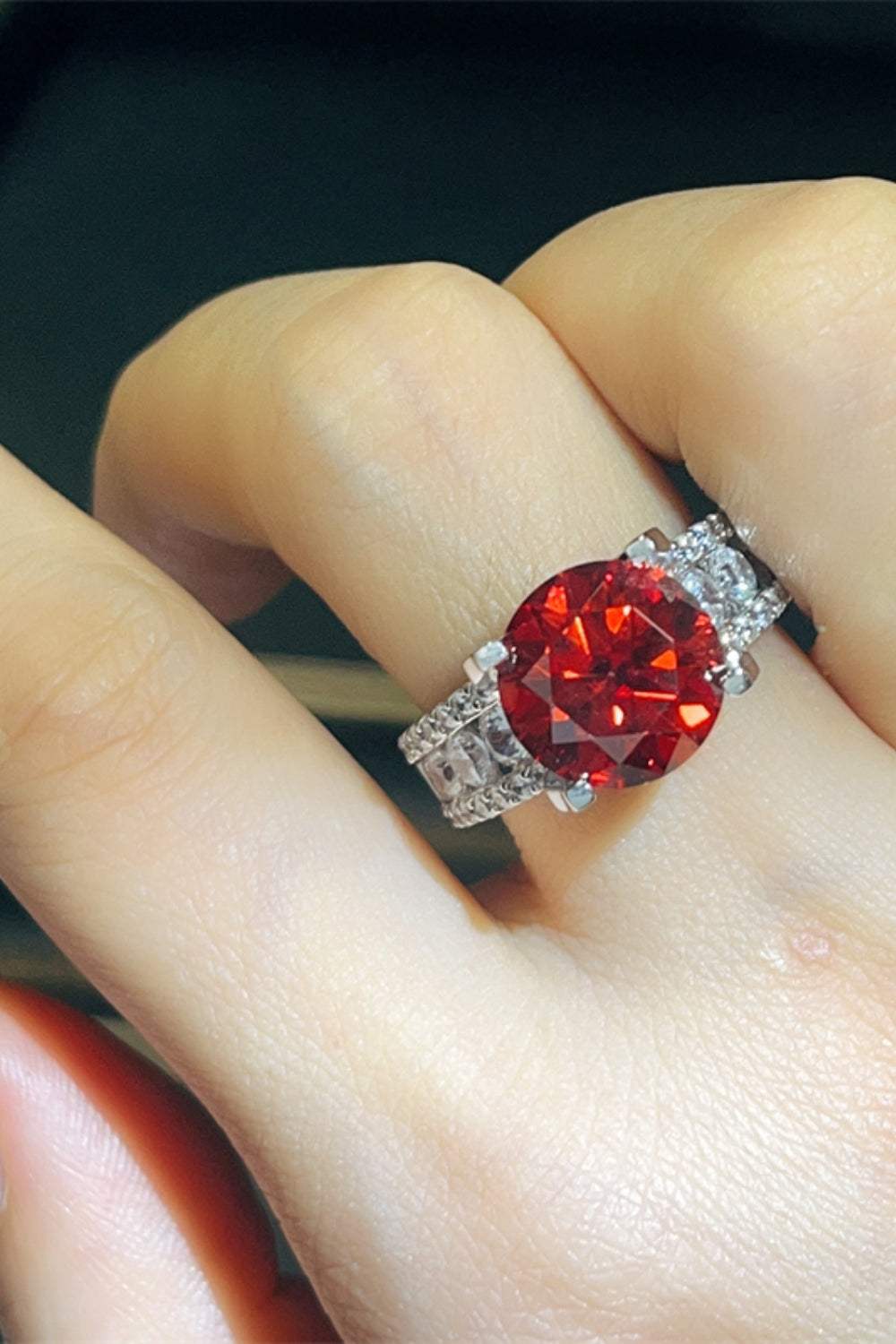 5 Carat Moissanite 925 Sterling Silver Ring - Trendsi - Flyclothing LLC