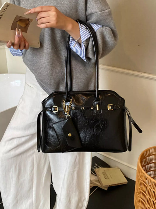 Vintage Buckle Decor Handbag - Trendsi - Flyclothing LLC