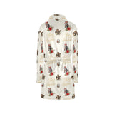 Baha Ranch Christmas Horses Western Fleece Bathrobe
